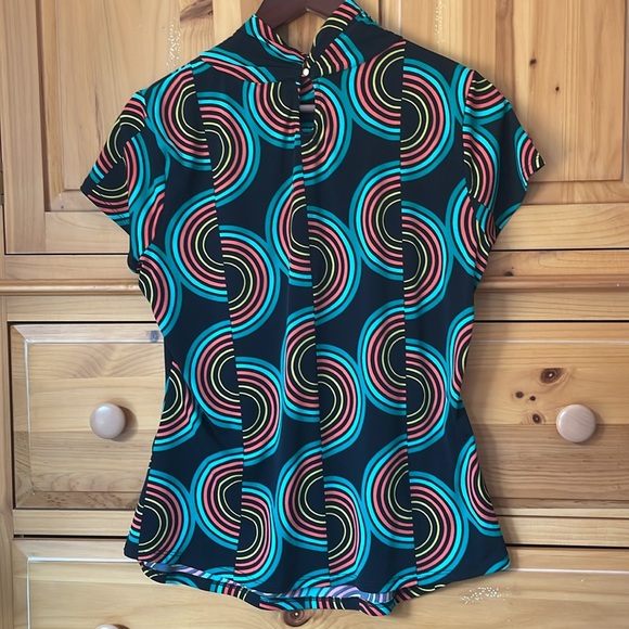 Retro print Worthington stretchy top in used condition - Picture 5 of 10